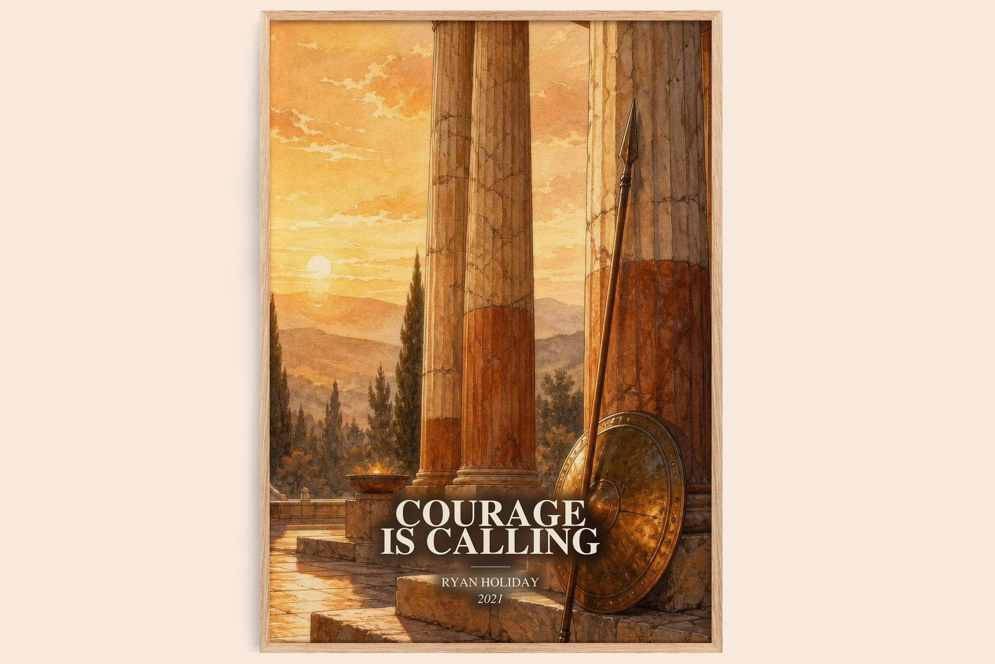 Courage Is Calling Book Watercolour Illustration by Ryan Holiday