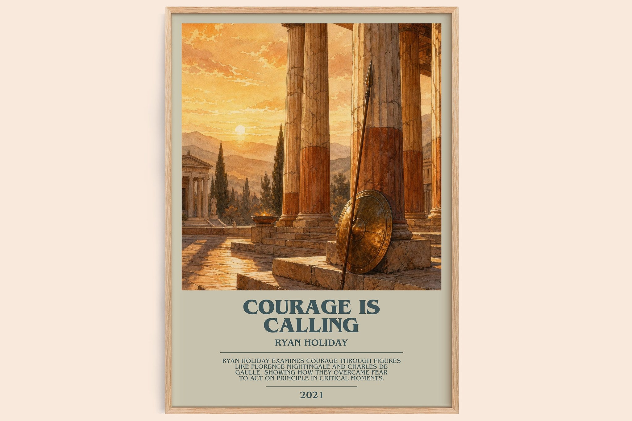 Courage Is Calling Bookish Wall Art by Ryan Holiday