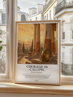 Courage Is Calling bookish poster colour and style options – Ryan Holiday book art