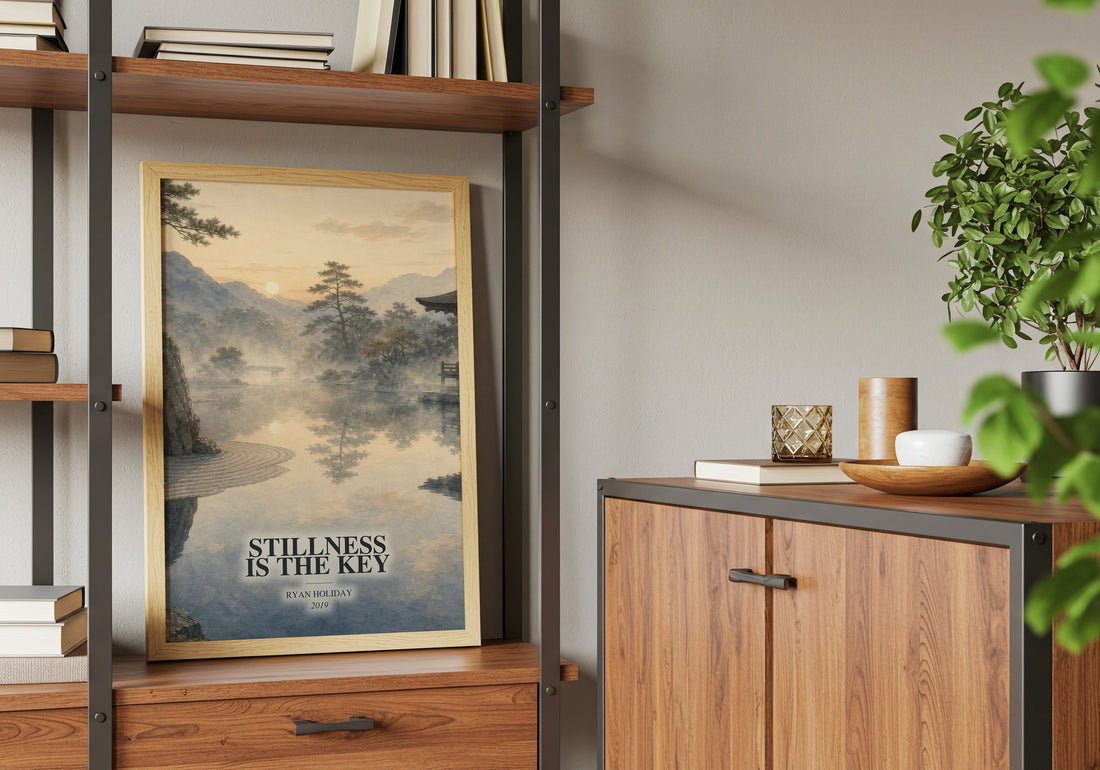 Stillness Is the Key book watercolour illustration paper finish options – matte satin gloss