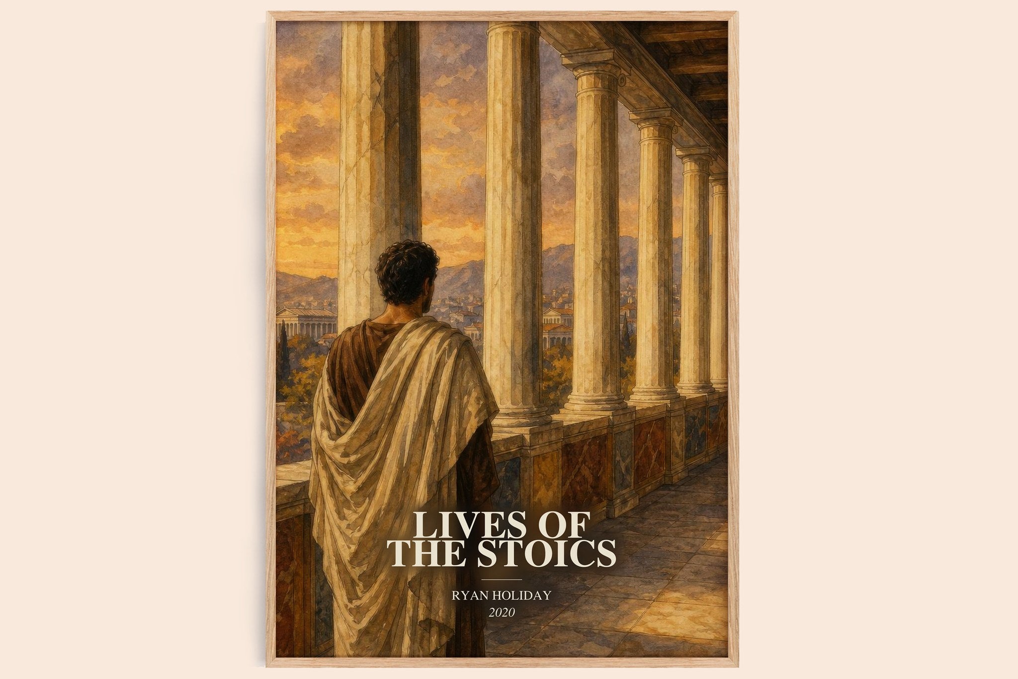 Lives of the Stoics Book Watercolour Illustration by Ryan Holiday