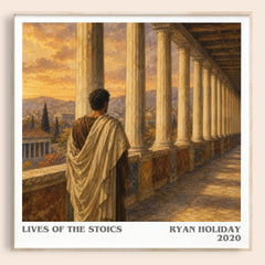 Lives of the Stoics literary book poster by Ryan Holiday – framed literary art print
