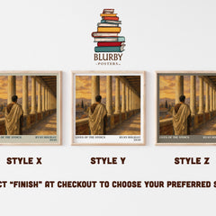 Lives of the Stoics literary print in frame leaning in hallway – philosophy wall art