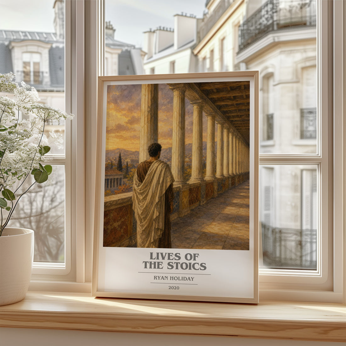 Lives of the Stoics book cover poster colour and style options – Ryan Holiday book art