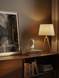 The Long Dark Tea-Time of the Soul watercolour print on bookshelf – Douglas Adams fan gift