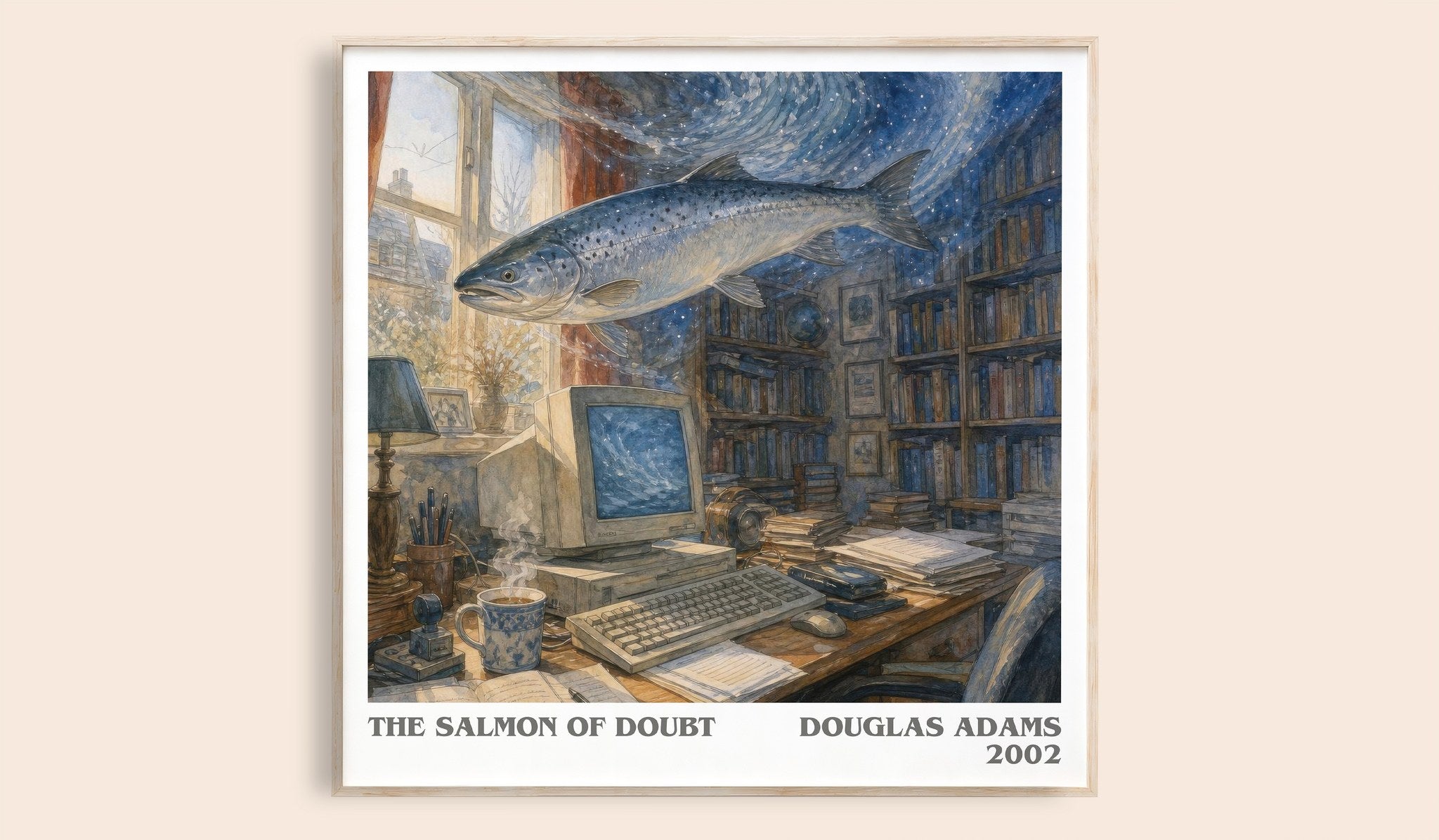 The Salmon of Doubt Literary Art Print by Douglas Adams
