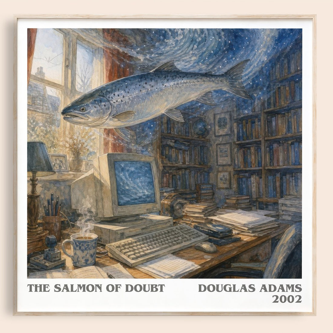 The Salmon of Doubt literary book poster by Douglas Adams – framed literary art print