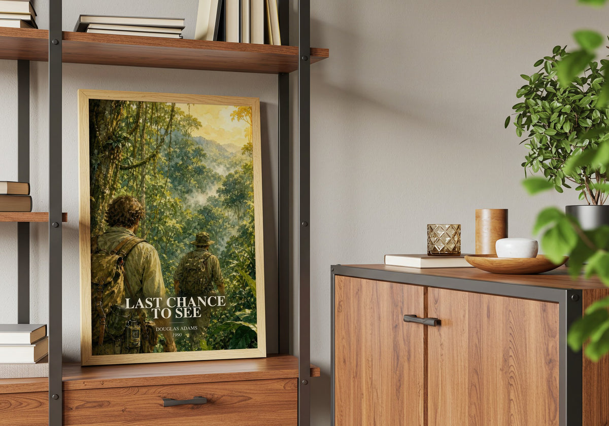 Last Chance to See book watercolour illustration paper finish options – matte satin gloss