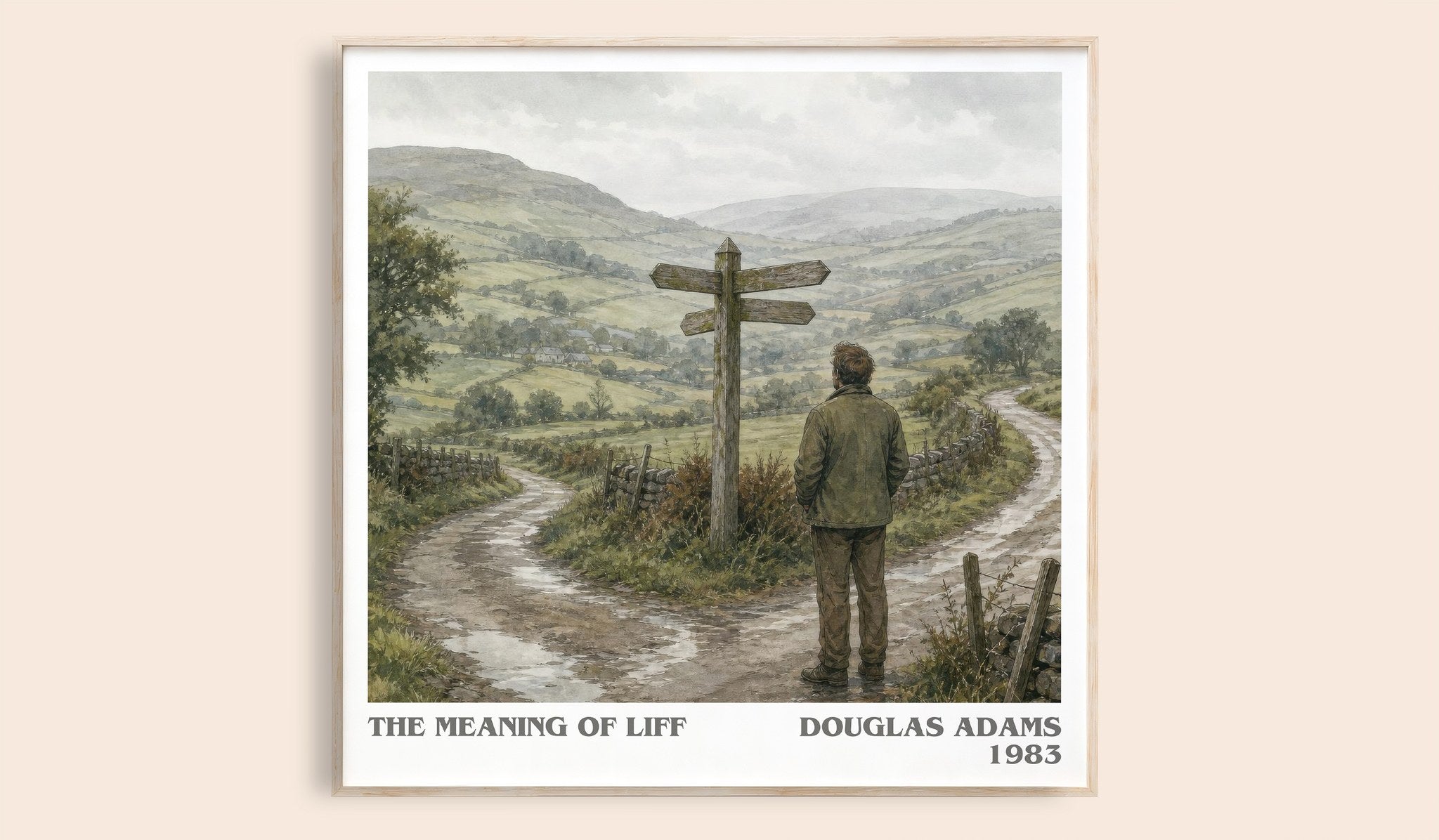 The meaning of Liff Literary Art Print by Douglas Adams