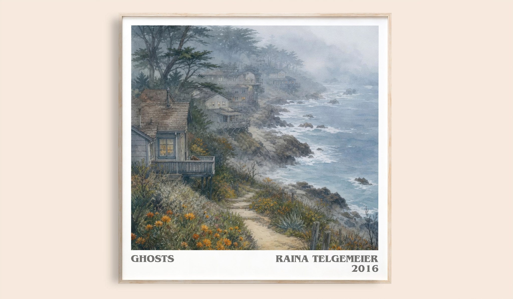 Ghosts Literary Art Print by Raina Telgemeier