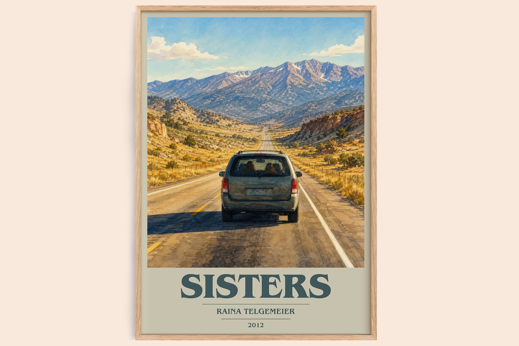 Sisters Book Cover Poster by Raina Telgemeier