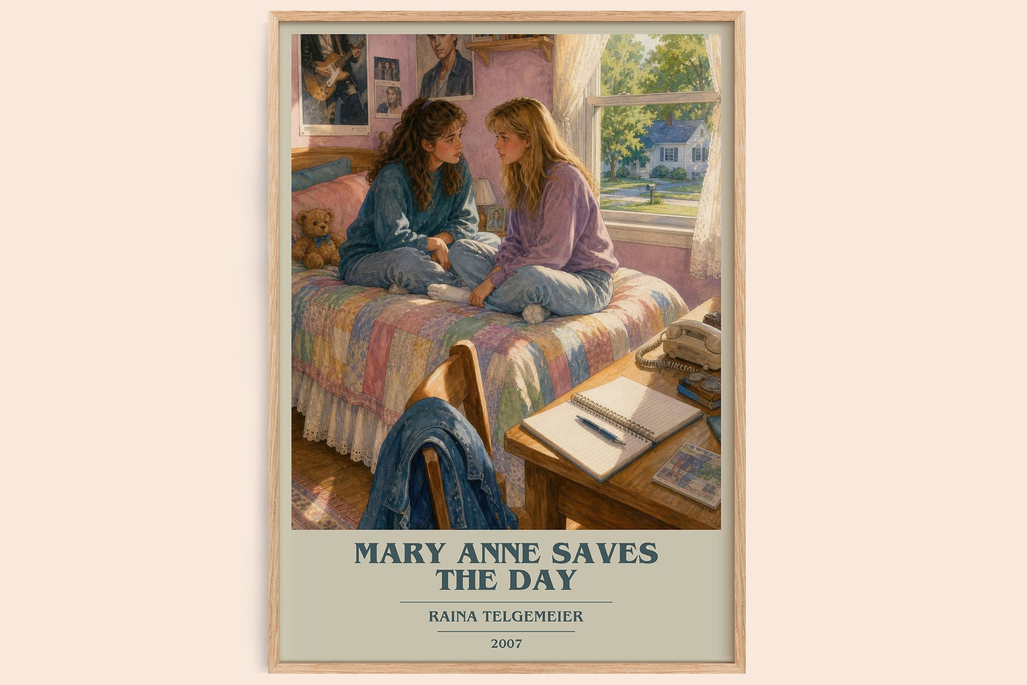 Mary Anne Saves the Day Book Cover Poster by Raina Telgemeier