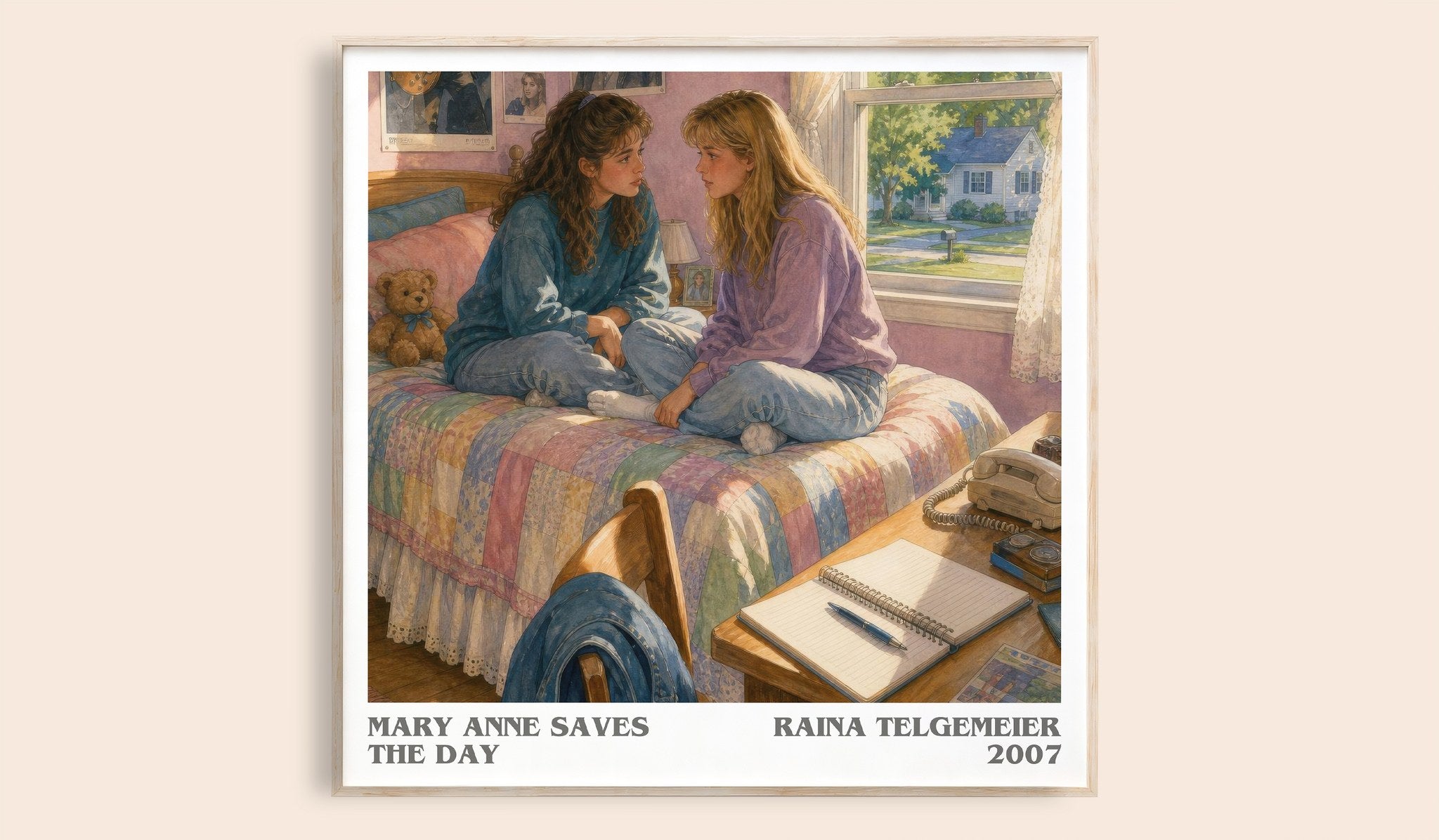 Mary Anne Saves the Day Literary Art Print by Raina Telgemeier