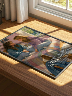 Mary Anne Saves the Day watercolour book poster framed on wall – childrens wall art