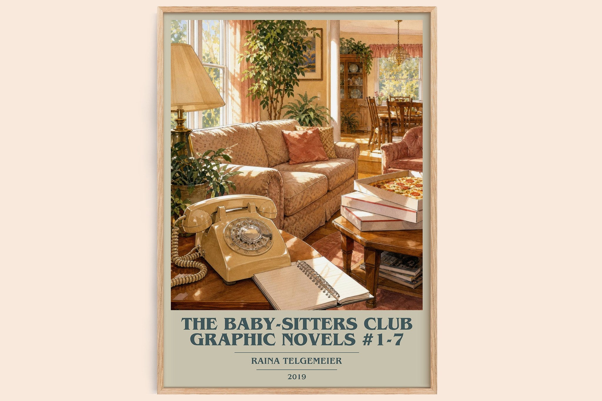 Baby-Sitters Club Graphic Novels #1-7 Book Cover Poster by Raina Telgemeier