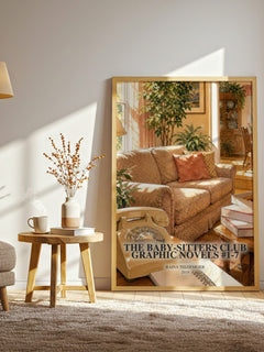 The Baby-Sitters Club Graphic Novels #1-7 watercolour print in frame leaning in hallway – childrens wall art