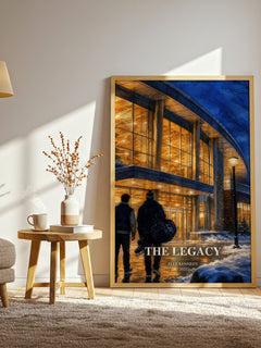 The Legacy watercolour print in frame leaning in hallway – romance wall art