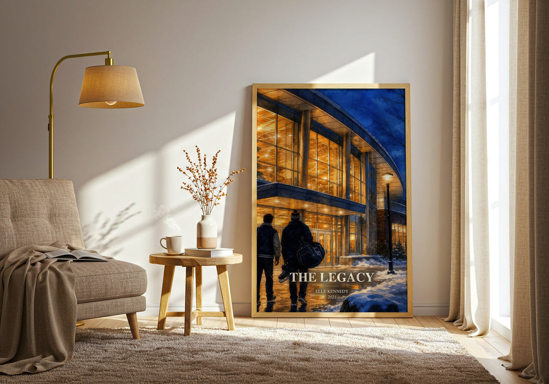 The Legacy watercolour print in frame leaning in hallway – romance wall art