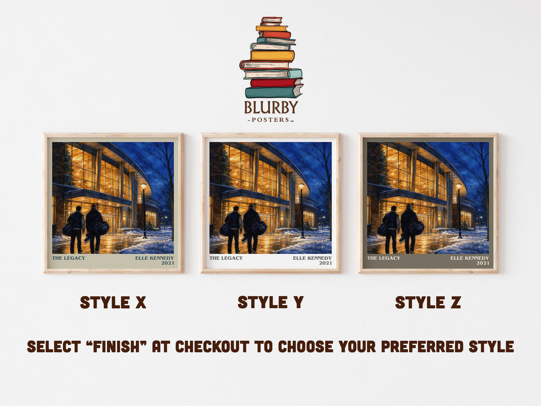 The Legacy literary print in frame leaning in hallway – romance wall art (mockup)