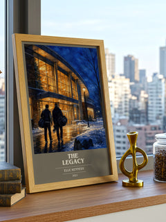 The Legacy book cover print framed by window – literary home decor