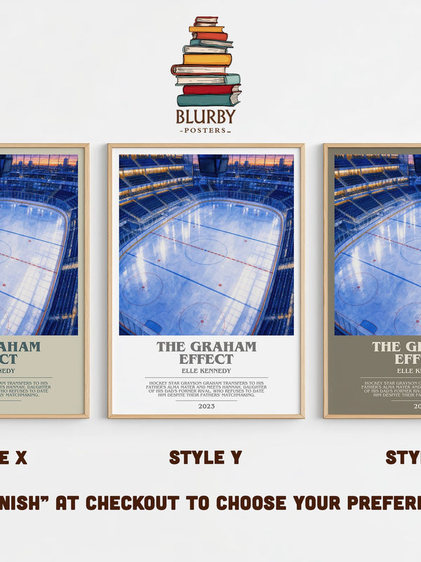 The Graham Effect bookish print in frame leaning in hallway – romance wall art