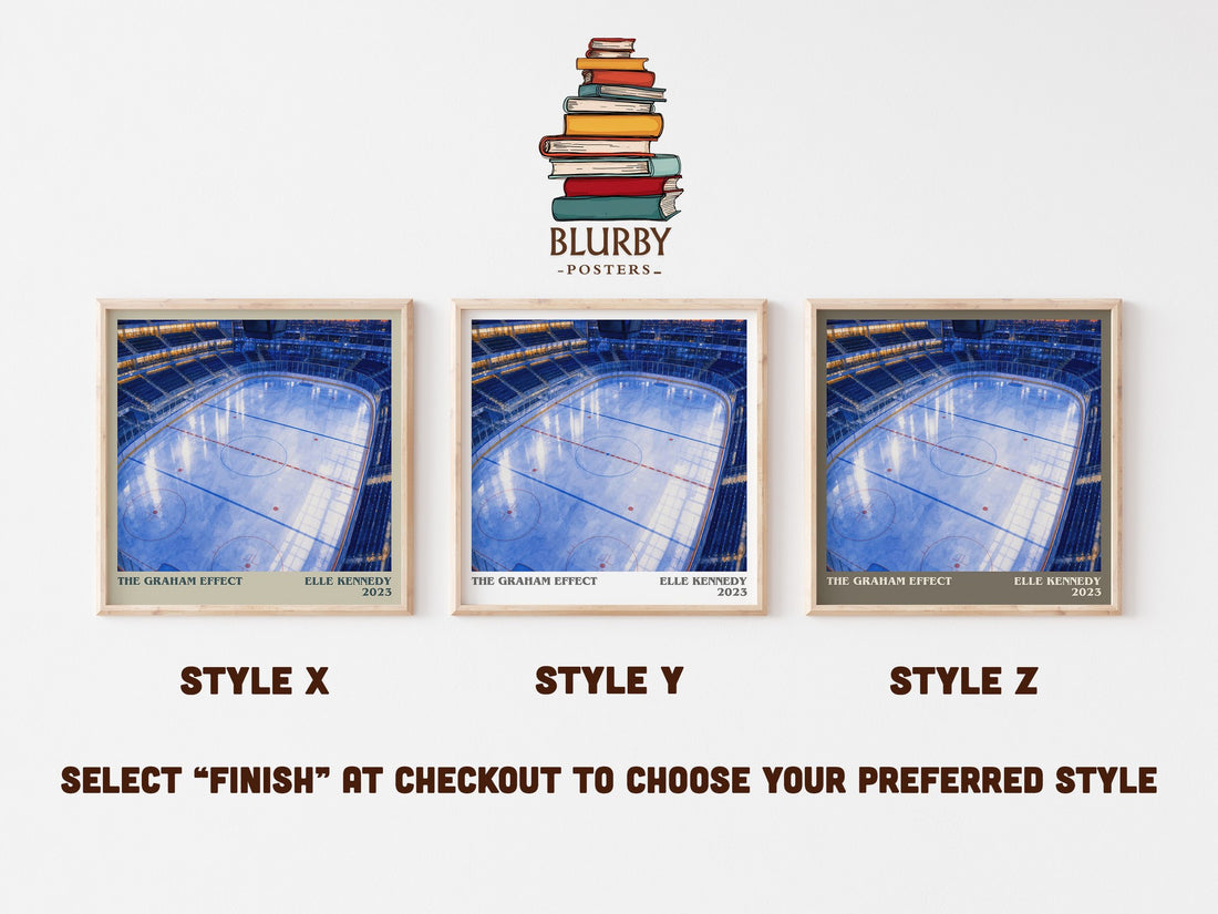 The Graham Effect literary print in frame leaning in hallway – romance wall art (mockup)