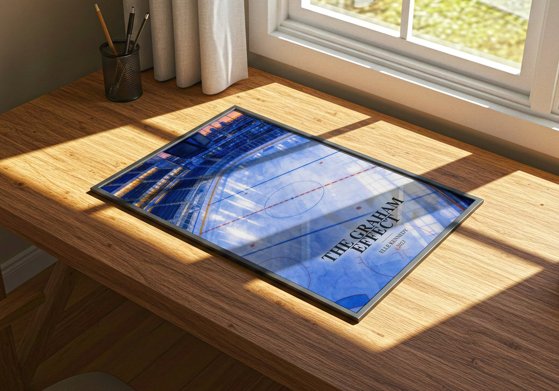 The Graham Effect watercolour book poster framed on wall – romance wall art