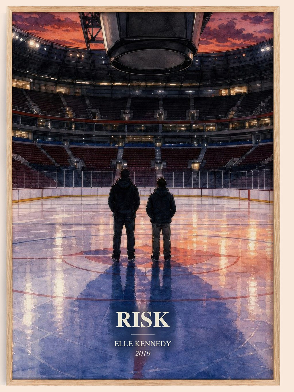 Risk watercolour book poster by Elle Kennedy – framed literary art print