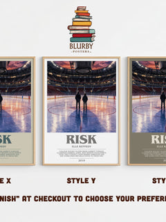 Risk bookish print in frame leaning in hallway – romance wall art