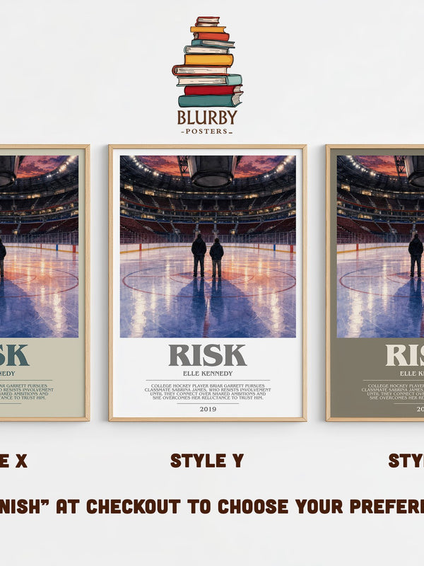 Risk bookish print in frame leaning in hallway – romance wall art
