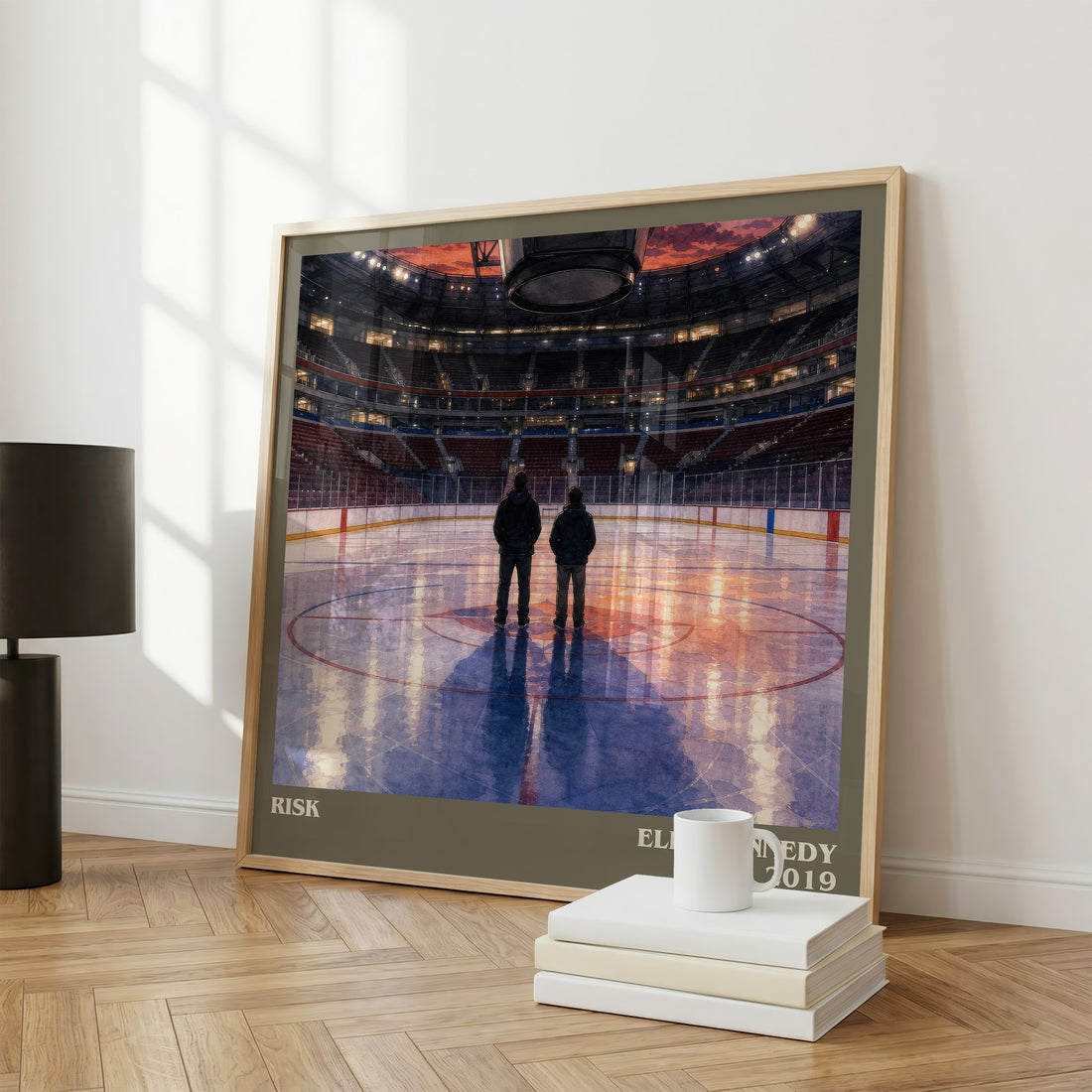 Risk literary print framed by window – literary home decor