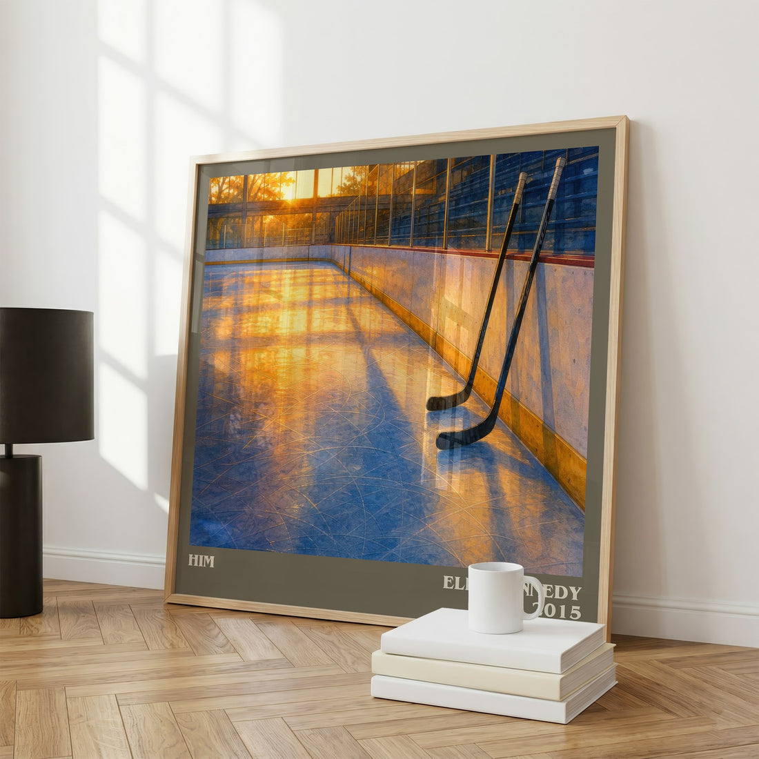Him literary print framed by window – literary home decor
