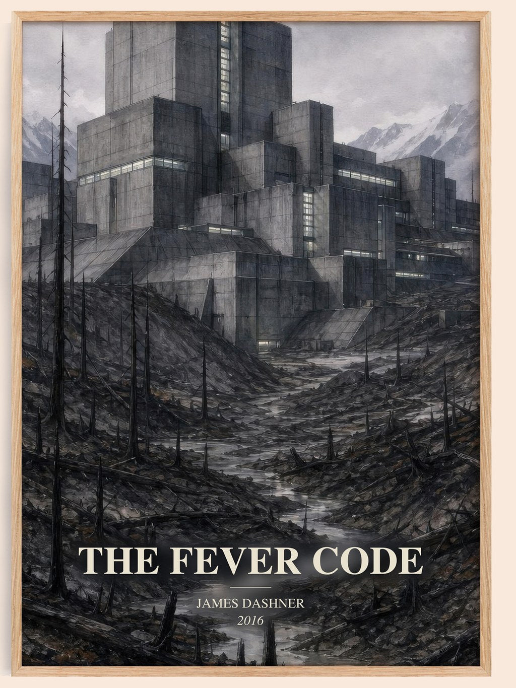 The Fever Code watercolour book poster by James Dashner – framed literary art print