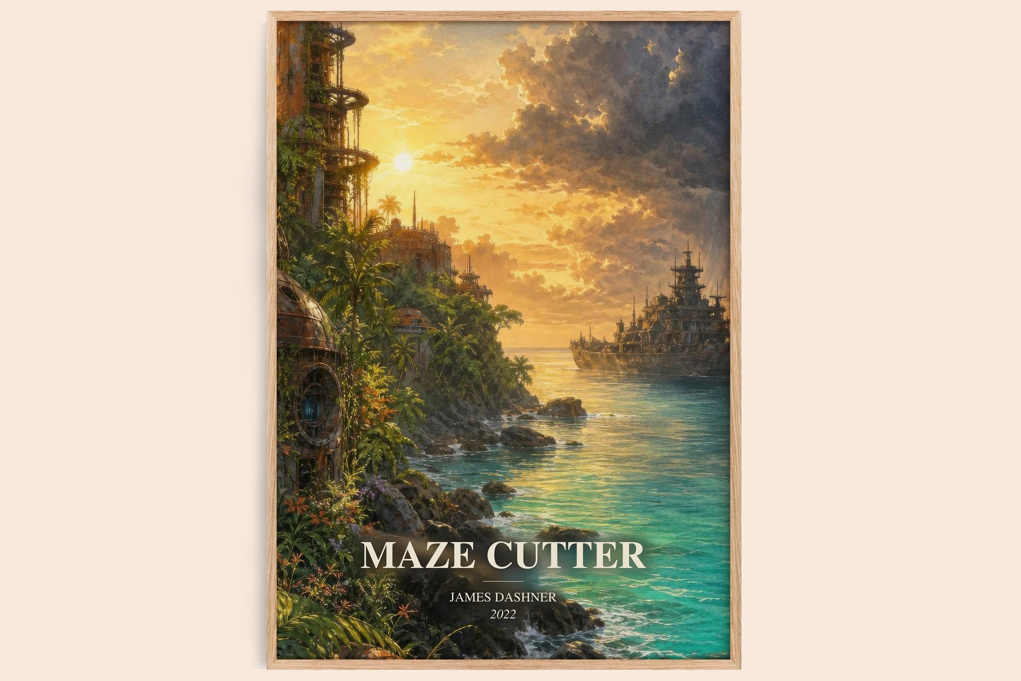 Maze Cutter Book Watercolour Illustration by James Dashner