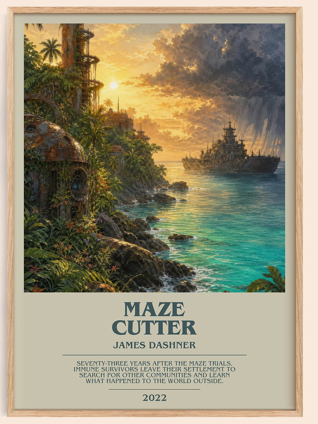 Maze Cutter bookish book poster by James Dashner – framed literary art print