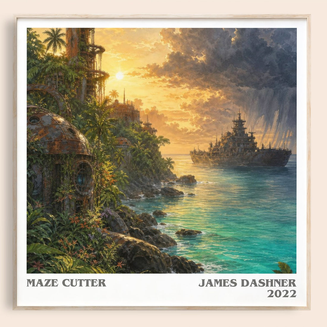 Maze Cutter literary book poster by James Dashner – framed literary art print