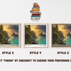 Maze Cutter literary print in frame leaning in hallway – dystopian wall art