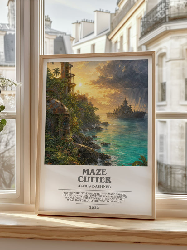 Maze Cutter bookish poster colour and style options – James Dashner book art
