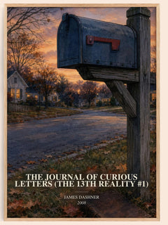 The Journal of Curious Letters (The 13th Reality #1) watercolour book poster by James Dashner – framed literary art print