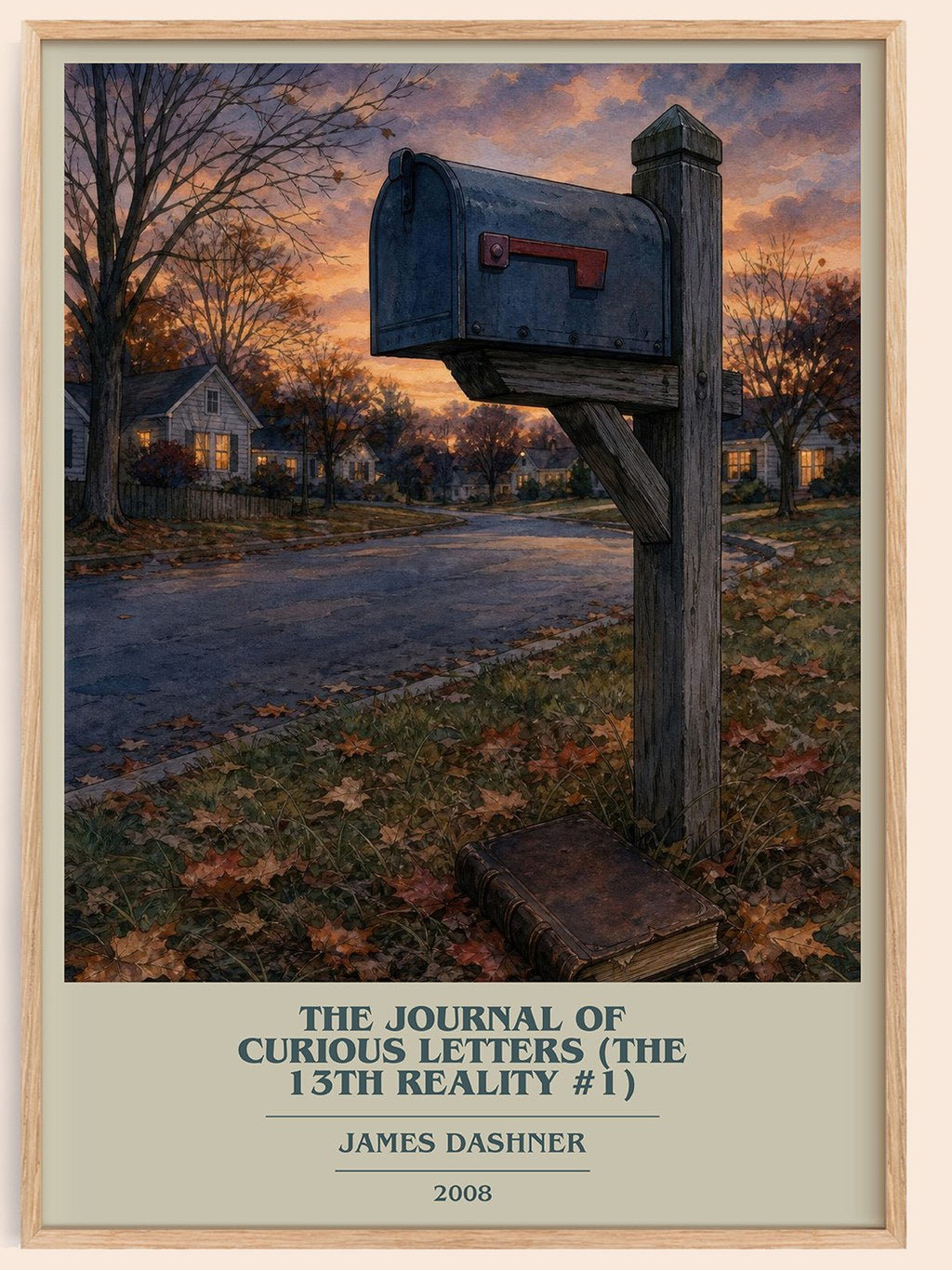 The Journal of Curious Letters (The 13th Reality #1) book cover book poster by James Dashner – framed literary art print