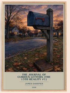 The Journal of Curious Letters (The 13th Reality #1) book cover book poster by James Dashner – framed literary art print