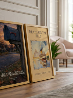 The Journal of Curious Letters (The 13th Reality #1) watercolour print framed by window – literary home decor
