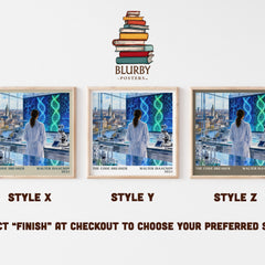 The Code Breaker literary print in frame leaning in hallway – non fiction wall art