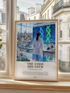 The Code Breaker bookish poster colour and style options – Walter Isaacson book art
