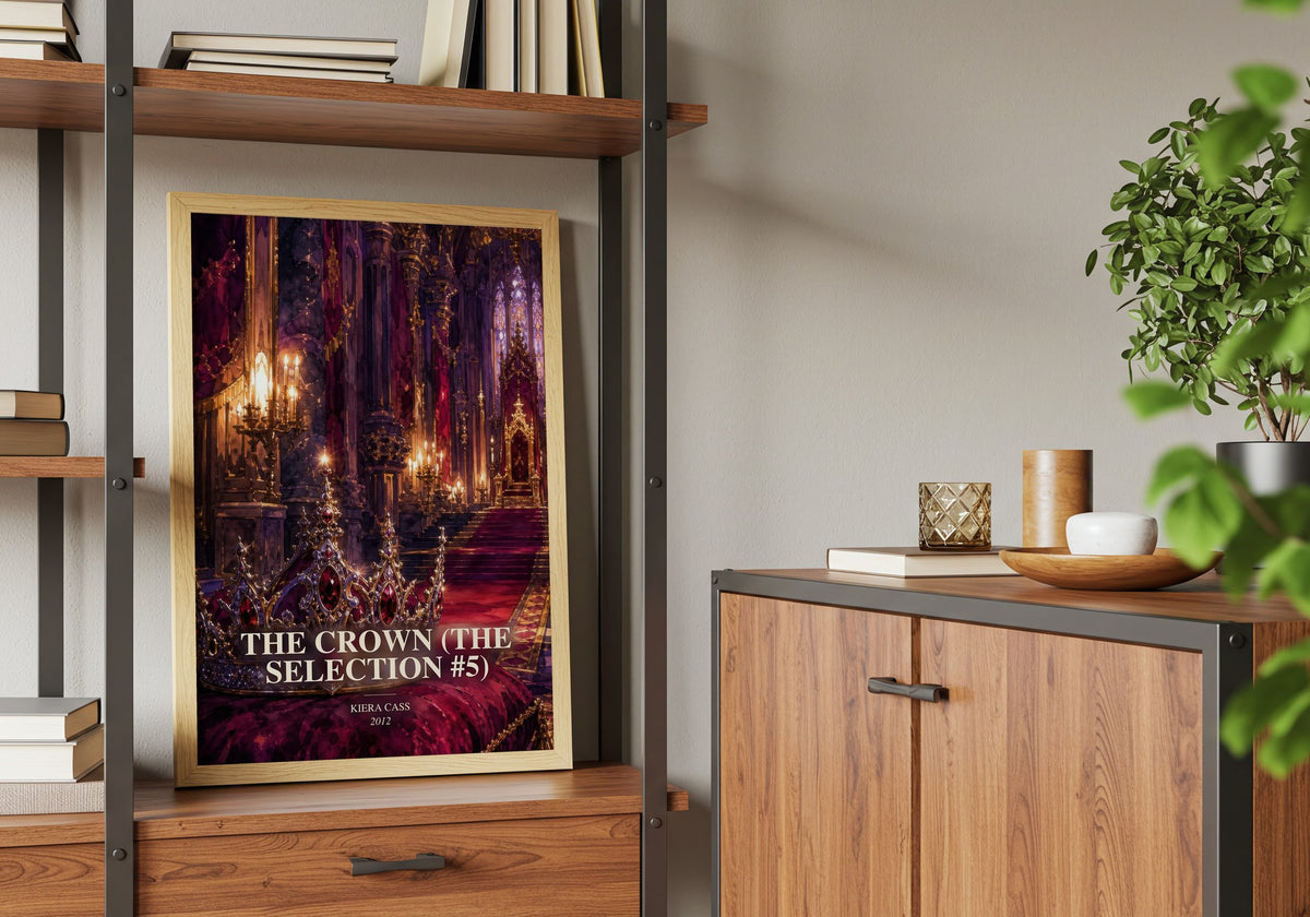 The Crown (The Selection #5) book watercolour illustration paper finish options – matte satin gloss