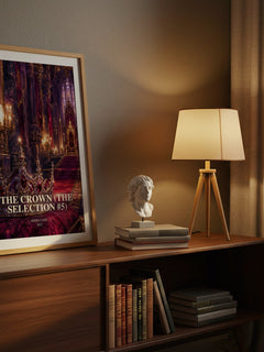 The Crown (The Selection #5) watercolour print on bookshelf – Kiera Cass fan gift