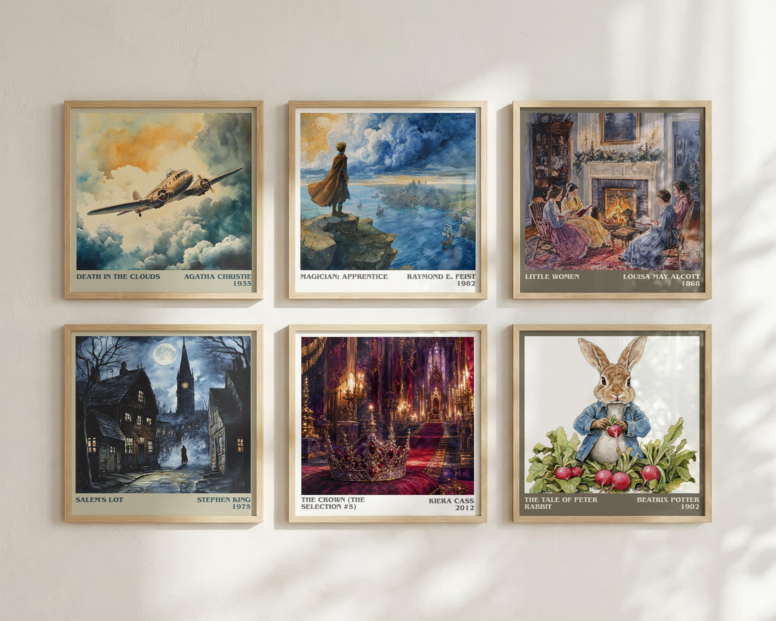 The Crown (The Selection #5) literary art print colour and style options – Kiera Cass book art (mockup)