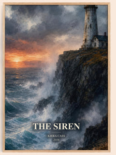 The Siren watercolour book poster by Kiera Cass – framed literary art print