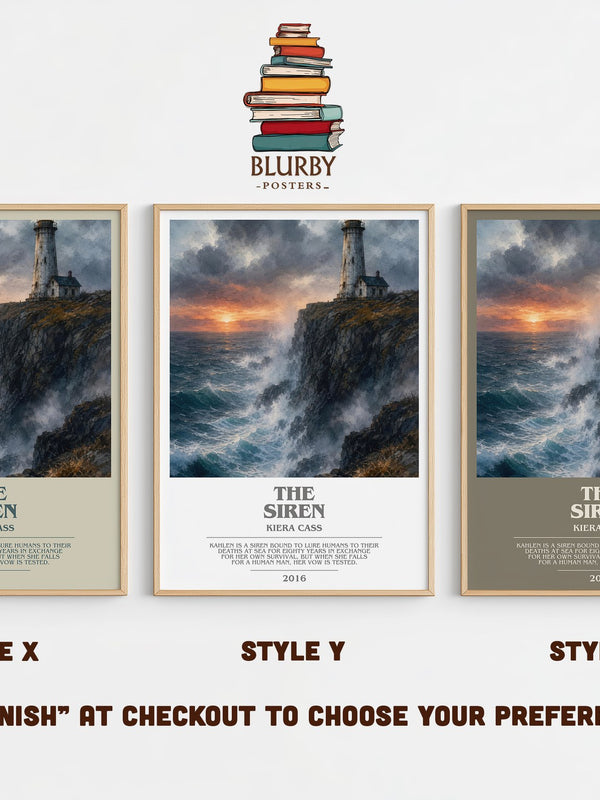 The Siren bookish print in frame leaning in hallway – fantasy wall art