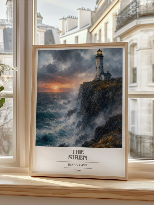 The Siren book cover poster colour and style options – Kiera Cass book art